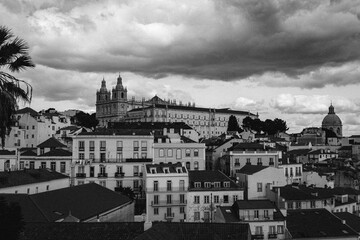Fototapeta na wymiar Lisbon black and white 