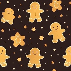 "Modern and Cozy: Minimalist Gingerbread Men" Generativ AI.