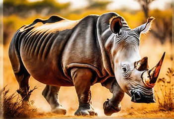 Foto op Canvas rhino in the savannah rhino in the savannah © Shubham
