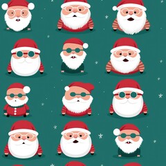"Merry Santa: A Seamless Christmas Pattern" Generativ ai.