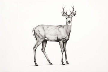 Fototapeta premium Watercolor deer background picture, picture used for decoration.