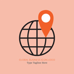 Global Business icon logo design, Using this logo for any kind of global business, Global business icon best logo ideas.