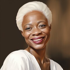 Stunning portrait of albino African woman