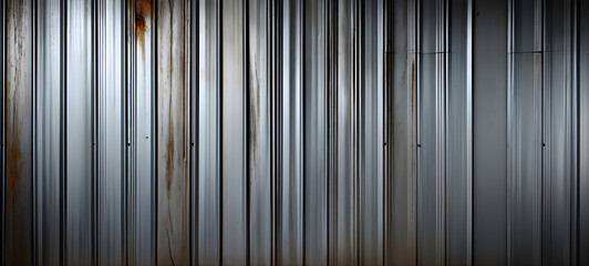 Ai silver metal siding fence striped background
