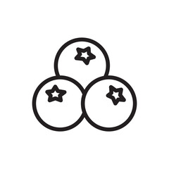Obraz premium Berries icon. Berries sign. Berries symbol vector pictogram. UX UI icon