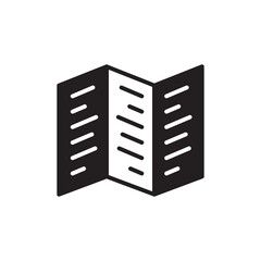 Booklet icon. Brochure sign. Tri-fold brochure symbol. Booklet symbol vector pictogram. UX UI icon