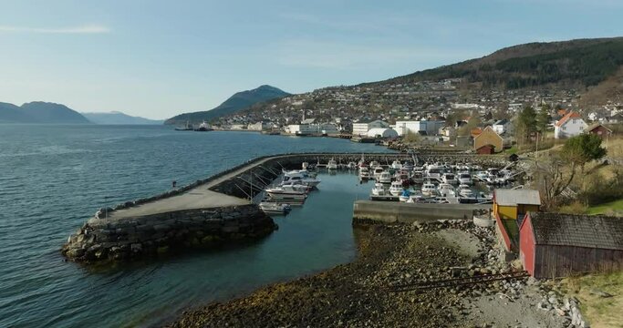 Marina in Volda, Norway