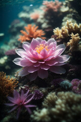 Fototapeta na wymiar Aquatic lotus 