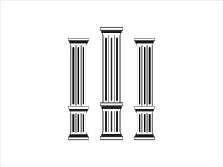 three pillars logo vector image