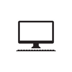 Computer icon. PC sign. Monitor vector icon. Screen flat sign design. TV symbol pictogram. Television symbol. UX UI icon