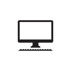 Fototapeta premium Computer icon. PC sign. Monitor vector icon. Screen flat sign design. TV symbol pictogram. Television symbol. UX UI icon