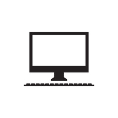 Computer icon. PC sign. Monitor vector icon. Screen flat sign design. TV symbol pictogram. Television symbol. UX UI icon