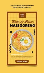 nasi goreng vector template poster