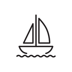 Vessel icon. Cruiser flat sign design. Ship symbol vector pictogram. UX UI icon