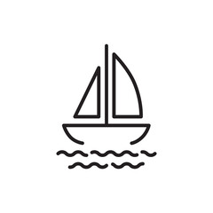Vessel icon. Cruiser flat sign design. Ship symbol vector pictogram. UX UI icon