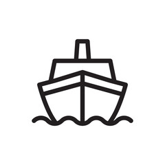 Obraz premium Vessel icon. Cruiser flat sign design. Ship symbol vector pictogram. UX UI icon