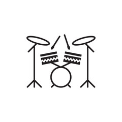 Drum icon. Drum flat sign design.  Drums symbol vector pictogram. UX UI icon