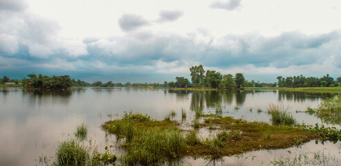 Assam Village During Flood | Flood affected Gumir Pather of Barpeta District, Assam