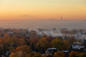 Toronto Skyline Fall Colours 3