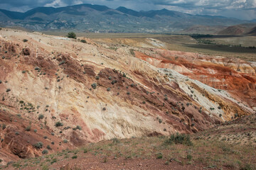 Valley of Mars landscapes in the Altai Mountains, Kyzyl Chin, Siberia, Russia