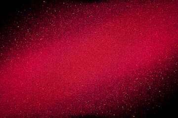 Red black white glitter texture abstract banner background with space. Twinkling glow stars effect....