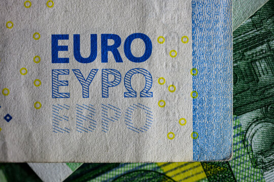 Euro bill close up. High quality photo