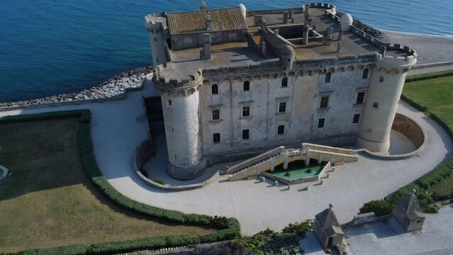 aerial view of the front facade of the Odescalchi castle in Ladispoli