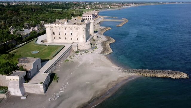 aerial view of the sea with the medieval castle of Ladispoli