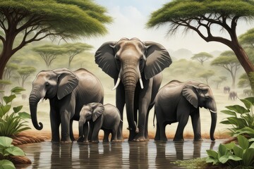 african elephants in the wild african elephants in the wild elephants with elephants in nature