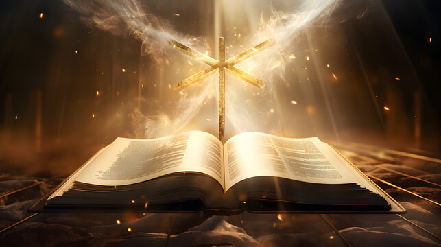 Cruz en Llamas: El Fuego y la Biblia, Generado por IA
