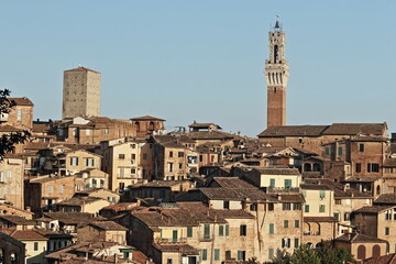 Fototapeta premium Le contrade di Siena in Toscana, Italia