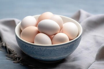 Fototapeta na wymiar white egg in a bowl. generative AI