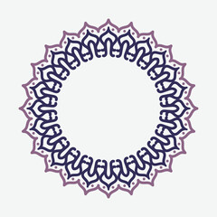 Islamic design circle background with morocco ornament pattern
