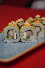 sushi, rolls, Japanese food, fish, rice