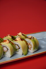 sushi, rolls, Japanese food, fish, rice