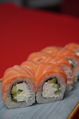 sushi, rolls, Japanese food, fish, rice