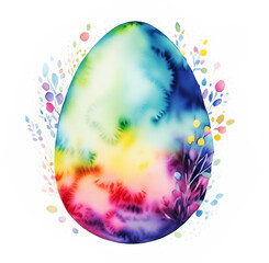 Namalowane kolorowe jajko wielkanocne 