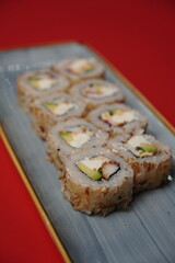 sushi, rolls, Japanese food, fish, rice