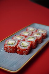 sushi, rolls, Japanese food, fish, rice