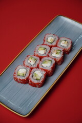 sushi, rolls, Japanese food, fish, rice