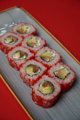 sushi, rolls, Japanese food, fish, rice