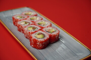 sushi, rolls, Japanese food, fish, rice