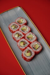 sushi, rolls, Japanese food, fish, rice