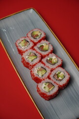 sushi, rolls, Japanese food, fish, rice