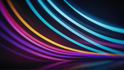 Abstract colorful glowing lines background, light effects, light painting, curvy traces of light