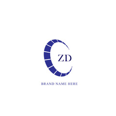 ZD circle letter logo design with circle  shape. ZD ellipse letters with typographic style.  initials form a circle logo. ZD Circle Abstract Monogram Letter Mark Vector, ZD latter logo. spread logo