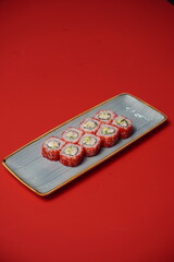 sushi, rolls, Japanese food, fish, rice