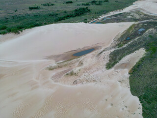 Close up of the sand dunes at the landscape protection area "Lomas de Arena" near Santa Cruz de la Sierra in the lowlands of Bolivia - Traveling and exploring South America