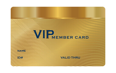 VIP member gold card elegant design
