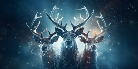 "Crowned Caribou Majesty: The Reindeer's Regalia" | Background Design | Generative AI Artwork